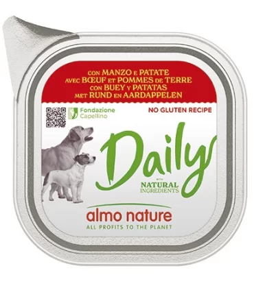 Almo nature pfc daily menu cane adult con manzo e patate 100 gr