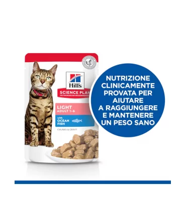 Hill's Science Plan Gatto Adult light pesce dell'oceano busta 85 gr