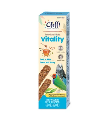 Cliffi sticks vitality pappagallini esotici semi e miele 60 gr