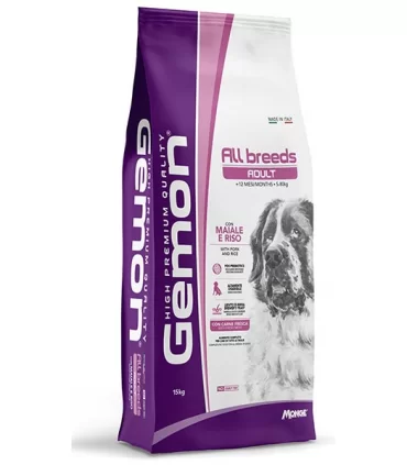Gemon cane adult all breeds maiale riso 15 kg