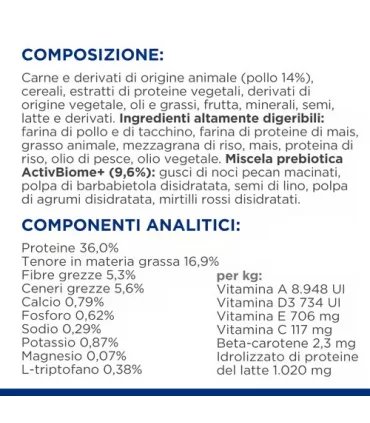 Hill's Prescription Diet Gatto Gastrointestinal biome digestive fibre care stress pollo 3 kg