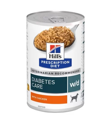 Hill's Prescription Diet cane diabetes care w/d lattina con pollo 370 gr