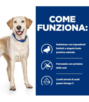 Hill's Prescription Diet Cane food sensitivities d/d anatra 370 gr