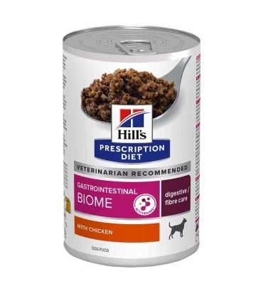 Hill's Prescription Diet Cane Gastrointestinal biome digestive fibre care pollo 370 gr