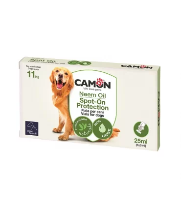Camon Neem Oil spot on protection cani 25 ml 5 fiale 5 ml oltre 11 kg G912