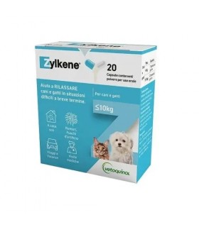 Vetoquinol zylkene cani e gatti 20 capsule sotto 10 kg 75 mg