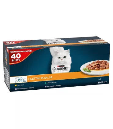 Gourmet perle filettini in salsa mix 40 buste 85 gr