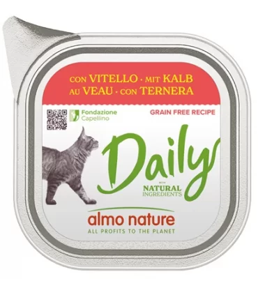 Almo nature daily gatto adult con vitello 100 gr
