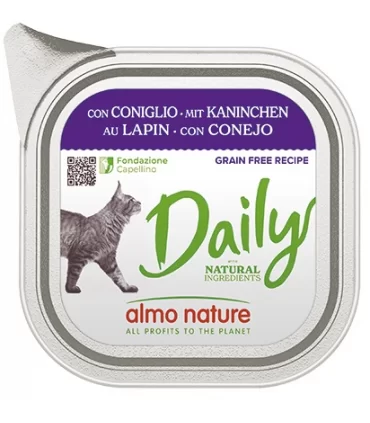 Almo nature daily gatto adult con coniglio 100 gr