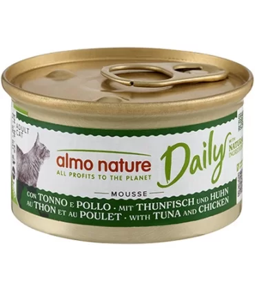 Almo nature daily gatto adult mousse con tonno e pollo 85 gr