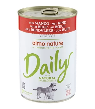 Almo nature daily menu cane con manzo 400 gr