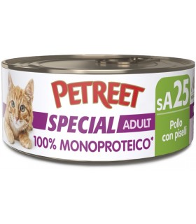 Petreet Special Adult SA25 100% Monoproteico Lattine Pollo con Piselli 60 gr