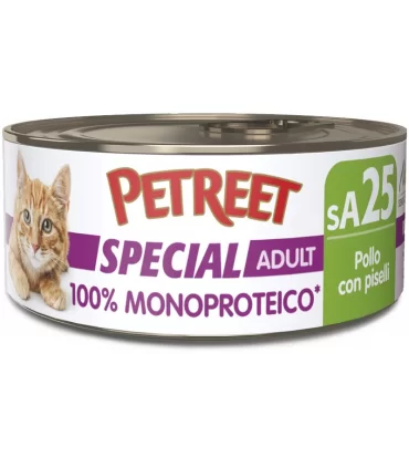 Petreet Special Adult SA25 100% Monoproteico Lattine Pollo con Piselli 60 gr