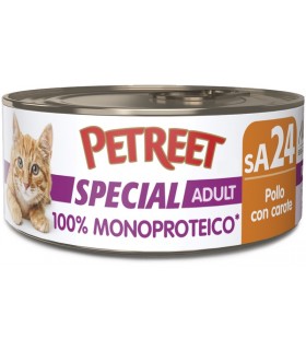 Petreet Special Adult SA24 100% Monoproteico Lattine Pollo con Carote 60 gr
