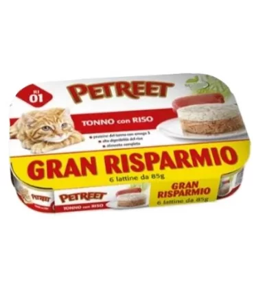 Petreet Adult RI01 Tonno con Riso Tonno con Riso 6 x 85 gr