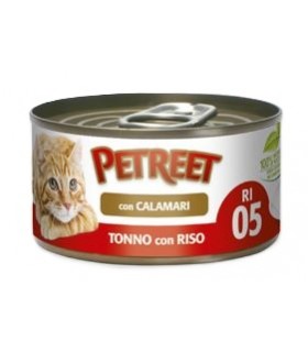 Petreet Adult RI05 Tonno con Riso Calamari 85 gr
