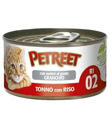 Petreet Adult RI02 Tonno con Riso Surimi Aroma Granchio 85 gr