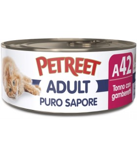 Petreet Adult A42 Puro Sapore Tonno con Gamberetti 70 gr