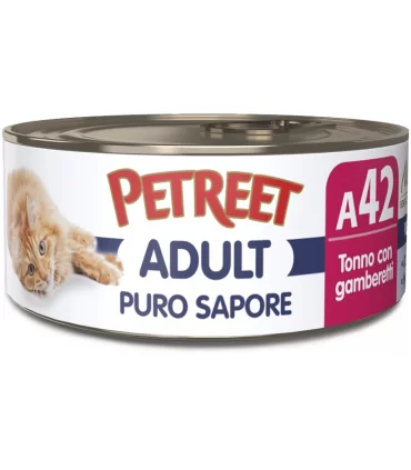 Petreet Adult A42 Puro Sapore Tonno con Gamberetti 70 gr