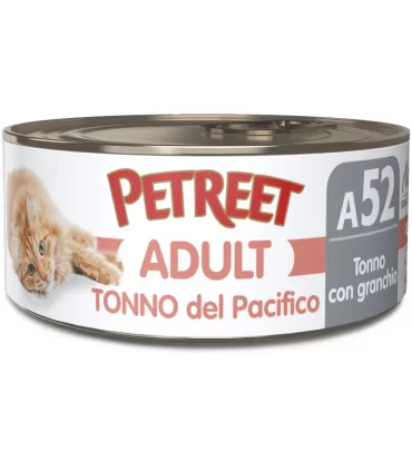 Petreet Adult A52 Tonno del Pacifico Tonno con Granchio 70 gr