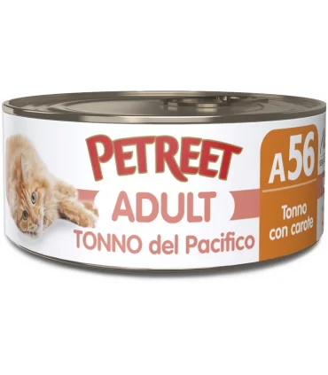 Petreet Adult A56 Tonno del Pacifico Tonno con Carote 70 gr