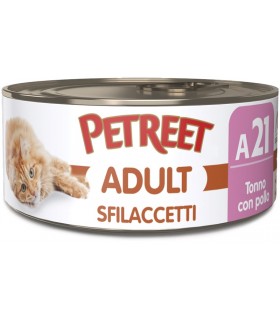 Petreet Adult A21 Sfilaccetti Tonno con Pollo 70 gr