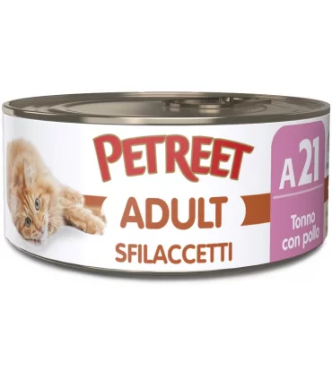 Petreet Adult A21 Sfilaccetti Tonno con Pollo 70 gr