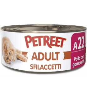 Petreet Adult A22 Sfilaccetti Pollo con Gamberetti 70 gr
