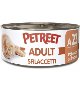 Petreet Adult A23 Sfilaccetti Pollo con Salmone 70 gr