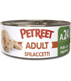 Petreet Adult A24 Sfilaccetti Pollo con Asparagi 70 gr
