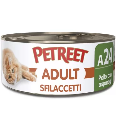 Petreet Adult A24 Sfilaccetti Pollo con Asparagi 70 gr