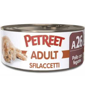 Petreet Adult A26 Sfilaccetti Pollo con Fegatini 70 gr