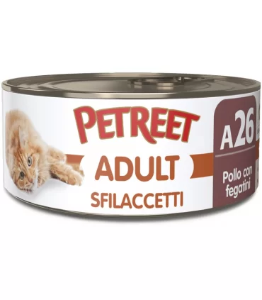 Petreet Adult A26 Sfilaccetti Pollo con Fegatini 70 gr