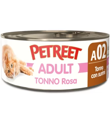 Petreet Adult A02 Tonno Rosa Tonno con Surimi 70 gr