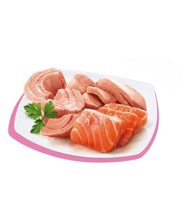 Petreet Adult A04 Tonno Rosa Tonno con Salmone 70 gr