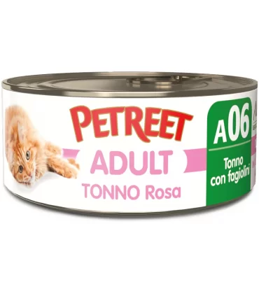 Petreet Adult A06 Tonno Rosa Tonno con Fagiolini 140 gr