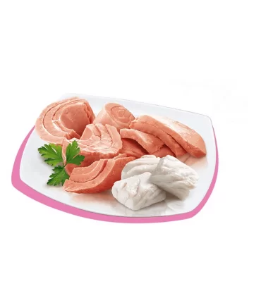Petreet Adult A08 Tonno Rosa Tonno con Pesce Bianco 70 gr