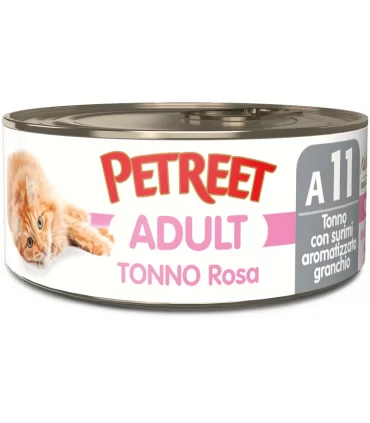 Petreet Adult A11 Tonno Rosa Tonno con Surimi Aroma Granchio 70 gr