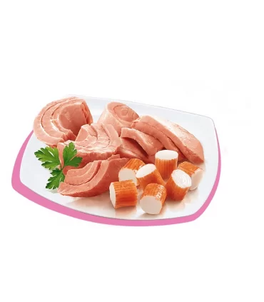 Petreet Adult A11 Tonno Rosa Tonno con Surimi Aroma Granchio 70 gr
