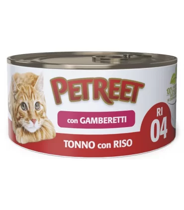 Petreet Adult RI04 Tonno con Riso Gamberetti 85 gr