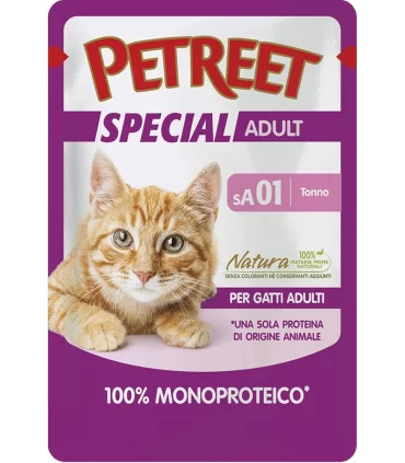 Petreet Special Adult SA01 100% Monoproteico Buste Tonno 70 gr