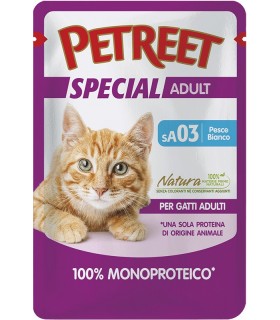 Petreet Special Adult SA03 100% Monoproteico Buste Pesce Bianco 70 gr