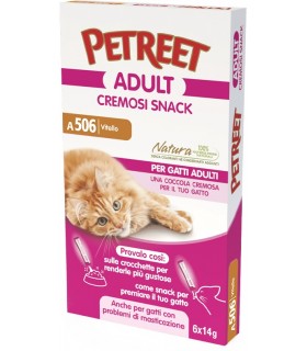 Petreet Adult A506 Cremosi Snack Vitello 6 x 14 gr