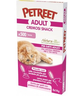Petreet Adult A500 Cremosi Snack Tonno 6 x 14 gr