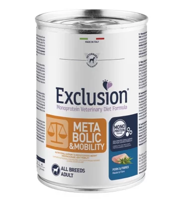 Exclusion diet formula metabolic & mobility maiale e fibre all breeds 400 gr