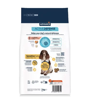 Advance activedefense cane sensitive care medium maxi salmone 3 kg