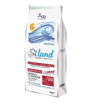 Siland one protein cane adult medium large maiale e agrumi 3 kg