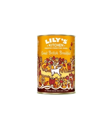 Lily's Kitchen cane adult great british breakfast cervo salsiccia uova fagioli 400 gr