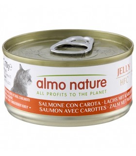 Almo nature hfc jelly gatto adult salmone con carota 70 gr
