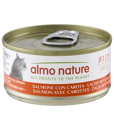 Almo nature hfc jelly gatto adult salmone con carota 70 gr